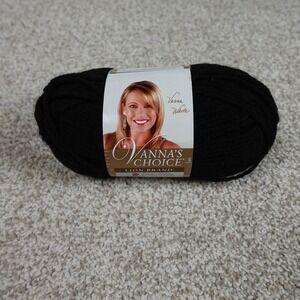 Lion Brand Vanna's Choice Yarn Black 153 Medium 4 Acrylic 170 Yards 860-153